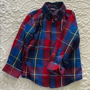 Kids Plaid Shirt - Red and Blue